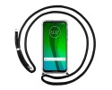 Funda Colgante Transparente para Motorola Moto G7 / G7 Plus con Cordon Negro