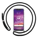 Funda Colgante Transparente para Motorola One con Cordon Negro