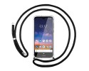 Funda Colgante Transparente para Nokia 2.2 con Cordon Negro