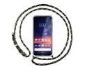 Funda Colgante Transparente para Nokia 3.2 con Cordon Verde / Dorado