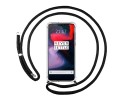 Funda Colgante Transparente para Oneplus 6 con Cordon Negro