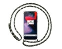 Funda Colgante Transparente para Oneplus 6 con Cordon Verde / Dorado