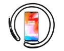 Funda Colgante Transparente para Oneplus 6T con Cordon Negro