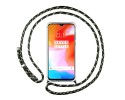 Funda Colgante Transparente para Oneplus 6T con Cordon Verde / Dorado