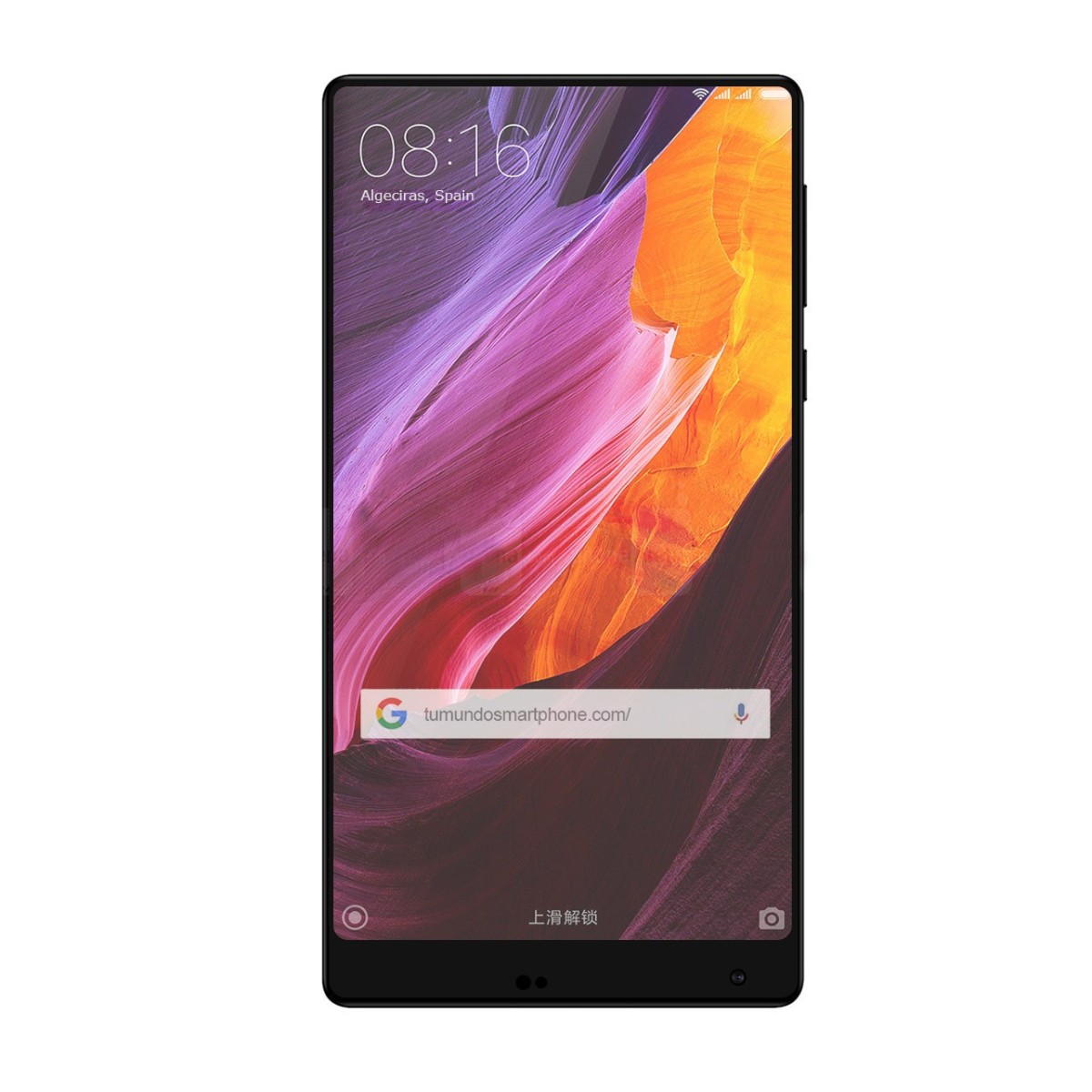 Protector Cristal Templado Frontal Completo Negro para Xiaomi Mi Mix Vidrio