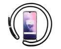 Funda Colgante Transparente para Oneplus 7 con Cordon Negro