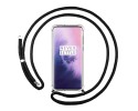 Funda Colgante Transparente para Oneplus 7 Pro con Cordon Negro