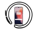 Funda Colgante Transparente para Oneplus 7T con Cordon Negro