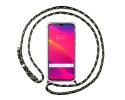 Funda Colgante Transparente para Oppo A5 2020 con Cordon Verde / Dorado