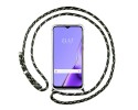 Funda Colgante Transparente para Oppo A9 2020 con Cordon Verde / Dorado
