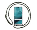 Funda Colgante Transparente para Oppo Ax7 con Cordon Verde / Dorado