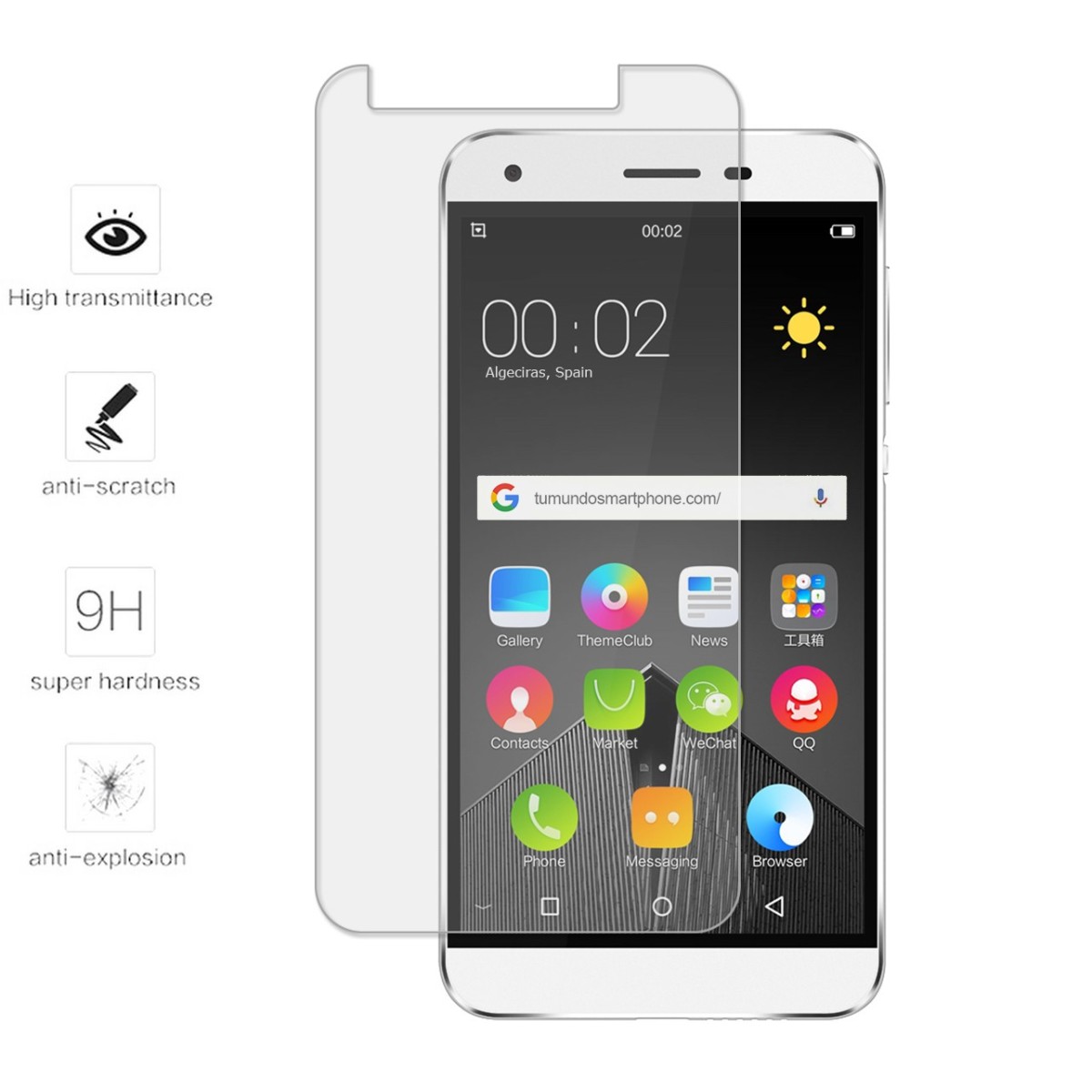 Protector Cristal Templado para Elephone S1 Vidrio