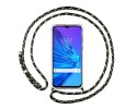 Funda Colgante Transparente para Realme 5 / 5s / 5i / 6i con Cordon Verde / Dorado
