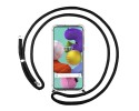 Funda Colgante Transparente para Samsung Galaxy A51 con Cordon Negro