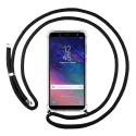 Funda Colgante Transparente para Samsung Galaxy A6 Plus (2018) con Cordon Negro