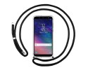 Funda Colgante Transparente para Samsung Galaxy A6 Plus (2018) con Cordon Negro