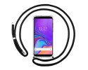 Funda Colgante Transparente para Samsung Galaxy A7 (2018) con Cordon Negro