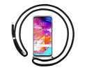 Funda Colgante Transparente para Samsung Galaxy A70 con Cordon Negro