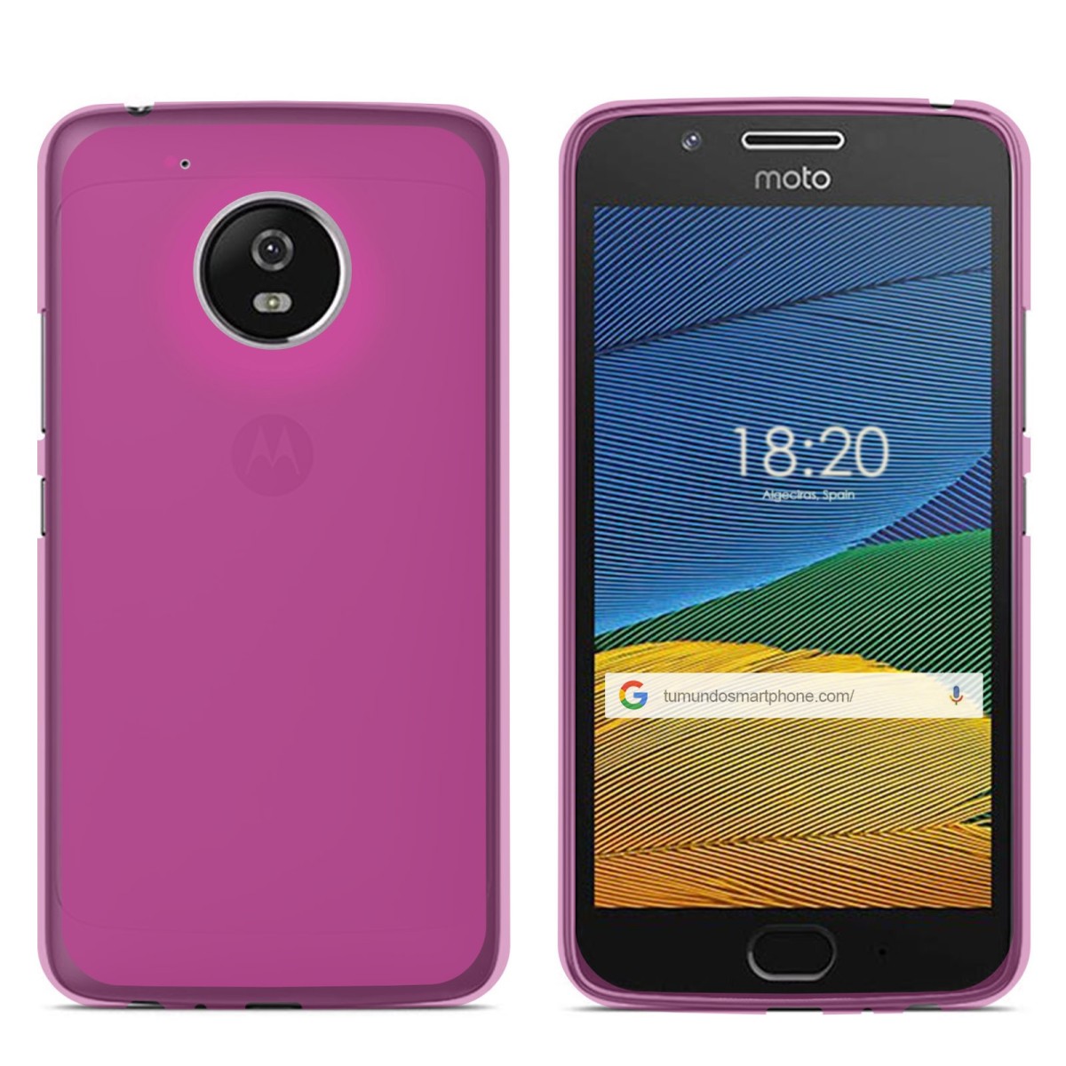 Funda Gel Tpu para Lenovo Moto G5 Color Rosa