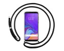 Funda Colgante Transparente para Samsung Galaxy A9 (2018) con Cordon Negro