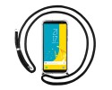 Funda Colgante Transparente para Samsung Galaxy J6 (2018) con Cordon Negro