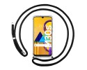 Funda Colgante Transparente para Samsung Galaxy M30s / M21 con Cordon Negro