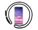 Funda Colgante Transparente para Samsung Galaxy S10 con Cordon Negro