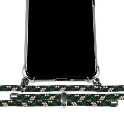 Funda Colgante Transparente para Samsung Galaxy S9 Plus con Cordon Verde / Dorado 2
