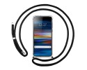 Funda Colgante Transparente para Sony Xperia 10 con Cordon Negro