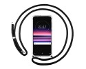 Funda Colgante Transparente para Sony Xperia 5 con Cordon Negro