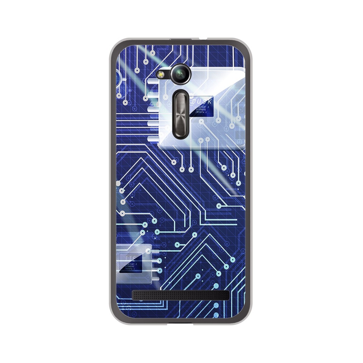 Funda Gel Tpu para Asus Zenfone Go 5" (Zb500Kl) Diseño Circuito Dibujos