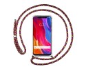 Funda Colgante Transparente para Xiaomi Mi 8 con Cordon Verde / Dorado
