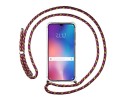 Funda Colgante Transparente para Xiaomi Mi 9 con Cordon Rosa / Dorado