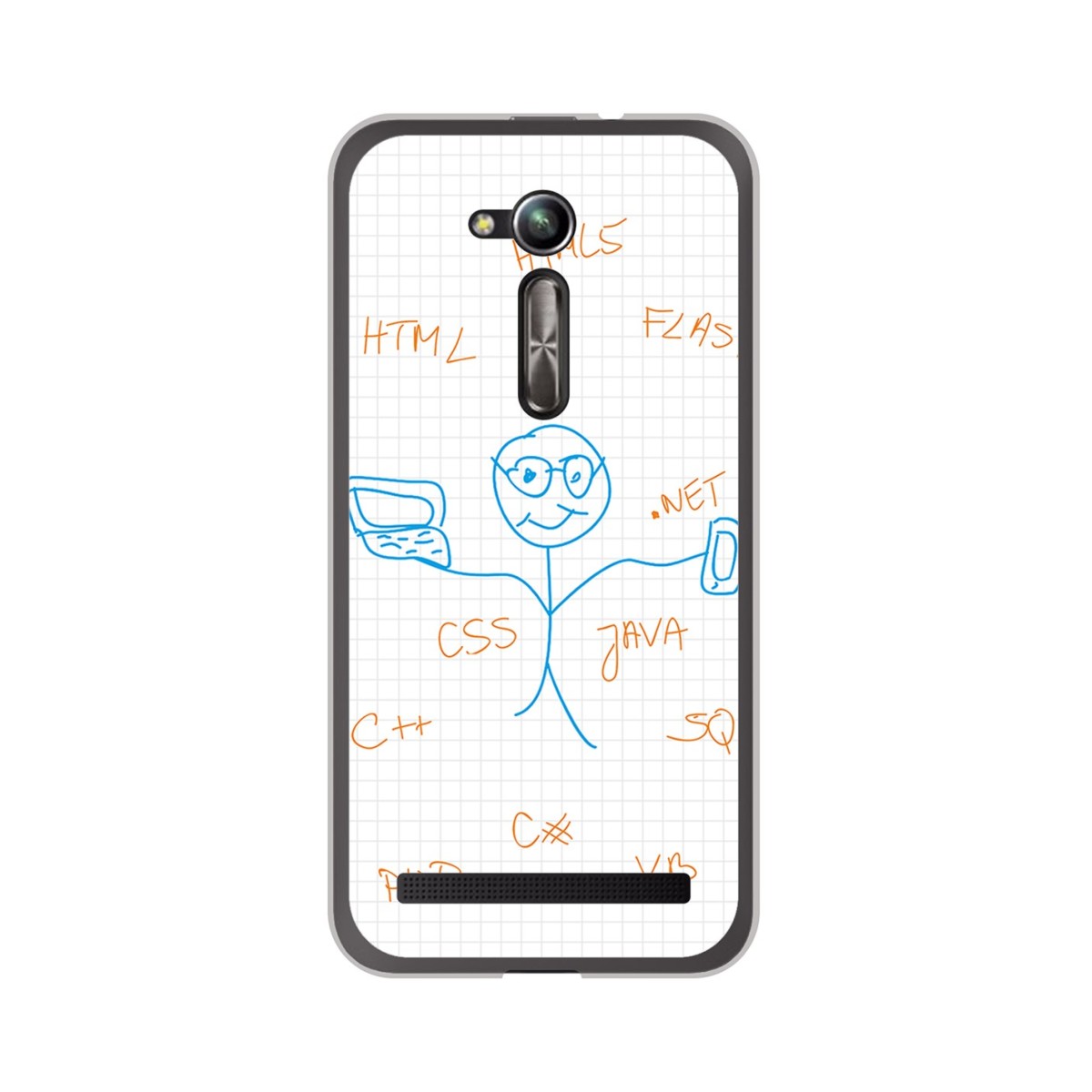 Funda Gel Tpu para Asus Zenfone Go 5" (Zb500Kl) Diseño Informatico Dibujos