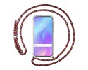 Funda Colgante Transparente para Xiaomi Mi 9T / Mi 9T Pro con Cordon Rosa / Dorado