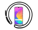 Funda Colgante Transparente para Xiaomi Mi A3 con Cordon Negro