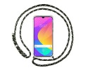 Funda Colgante Transparente para Xiaomi Mi A3 con Cordon Verde / Dorado