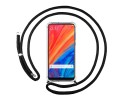 Funda Colgante Transparente para Xiaomi Mi Mix 2S con Cordon Negro