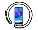 Funda Colgante Transparente para Xiaomi Mi Play con Cordon Negro