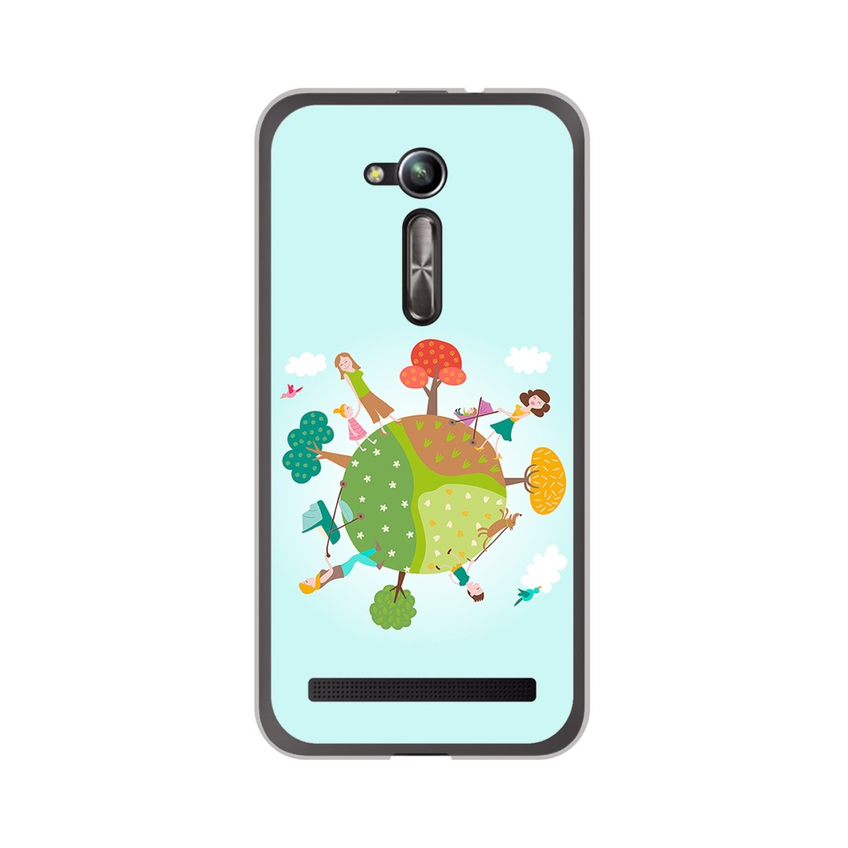 Funda Gel Tpu para Asus Zenfone Go 5" (Zb500Kl) Diseño Familia Dibujos