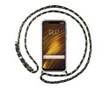 Funda Colgante Transparente para Xiaomi Pocophone F1 con Cordon Verde / Dorado