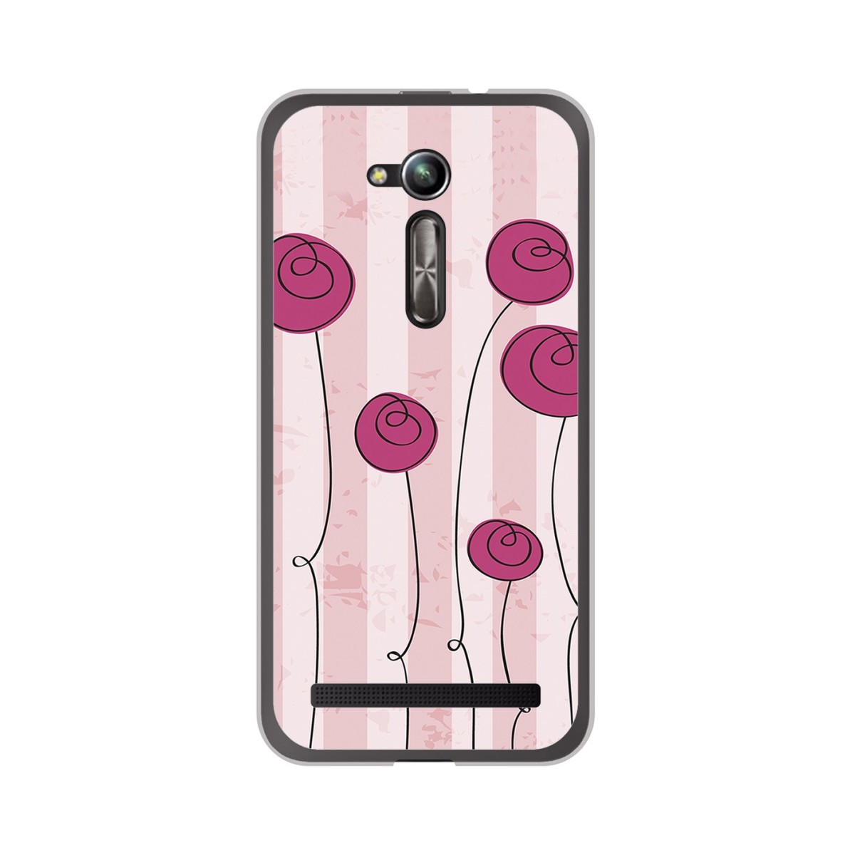 Funda Gel Tpu para Asus Zenfone Go 5" (Zb500Kl) Diseño Flores Vintage Dibujos