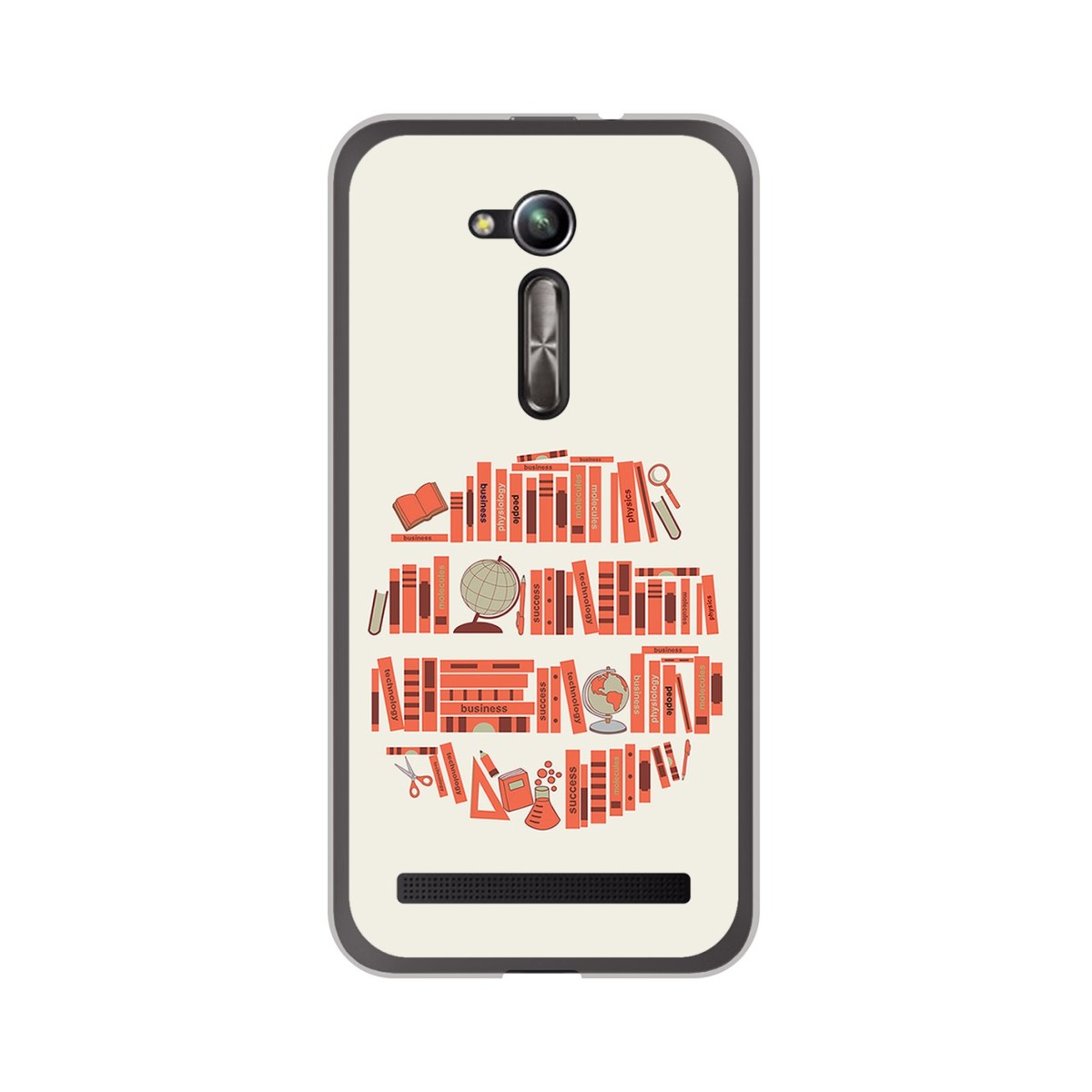 Funda Gel Tpu para Asus Zenfone Go 5" (Zb500Kl) Diseño Mundo Libro Dibujos