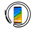 Funda Colgante Transparente para Xiaomi Redmi 5 Plus con Cordon Negro