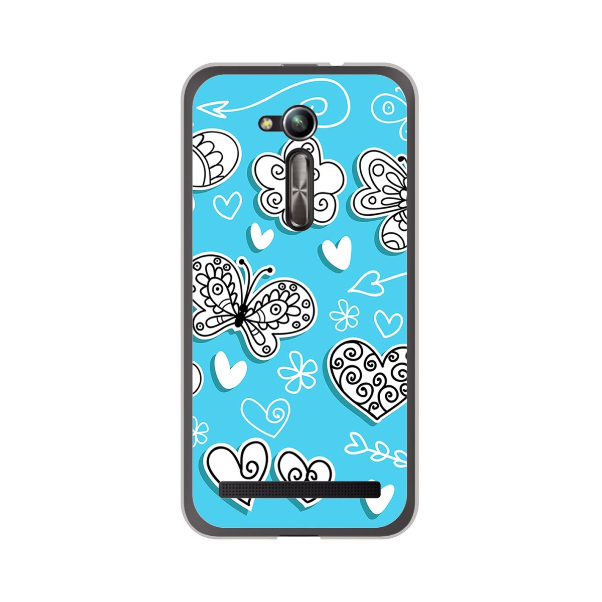 Funda Gel Tpu para Asus Zenfone Go 5" (Zb500Kl) Diseño Mariposas Dibujos