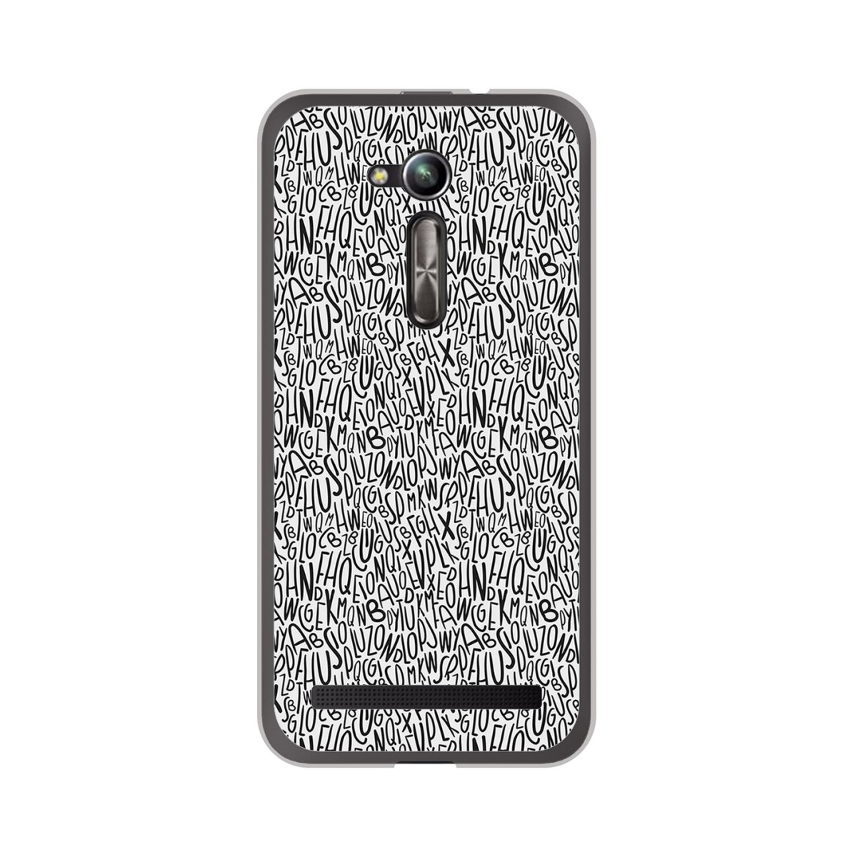 Funda Gel Tpu para Asus Zenfone Go 5" (Zb500Kl) Diseño Letras Dibujos