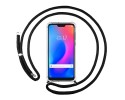 Funda Colgante Transparente para Xiaomi Redmi 6 Pro / Mi A2 Lite con Cordon Negro