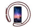 Funda Colgante Transparente para Xiaomi Redmi Note 6 Pro con Cordon Rosa / Dorado