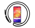 Funda Colgante Transparente para Xiaomi Redmi Note 7 con Cordon Negro