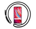 Funda Colgante Transparente para Xiaomi Redmi Note 8 Pro con Cordon Negro